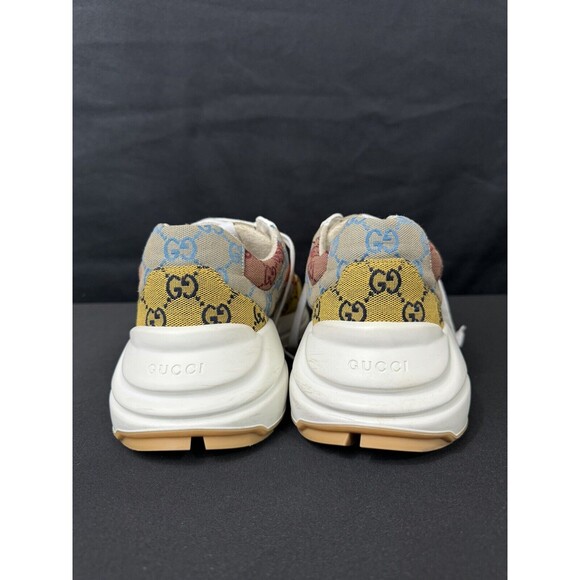 Gucci Rython Sneakers / Yellow Multi Color / Mens 11 / GG Monogram / Pre-owned - Picture 4 of 13